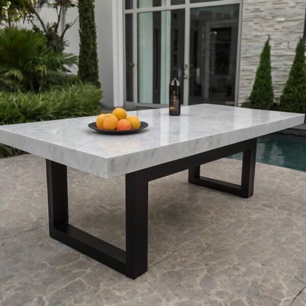 Caesarstone Snow Quartz Outdoor Table