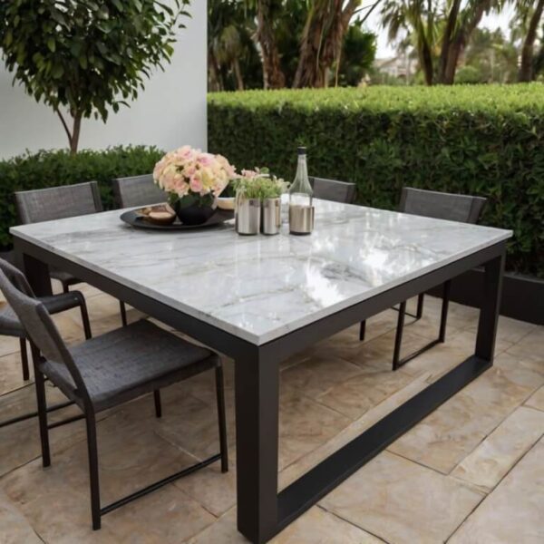 Caesarstone Snow Quartz Outdoor Table - Image 4