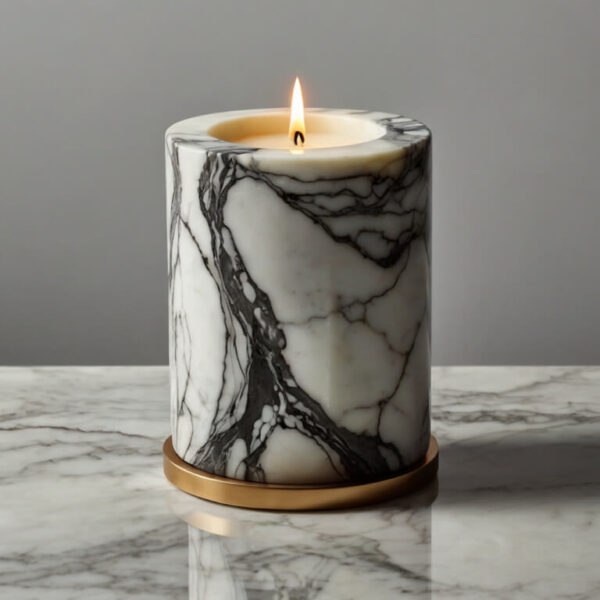 Calacatta Borghini Marble Candle Holders - Image 2