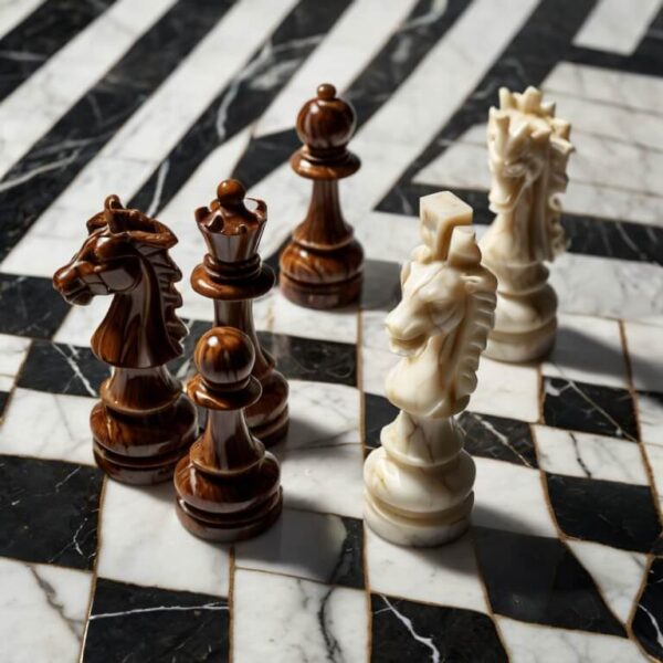 Calacatta Borghini Marble Chess Set