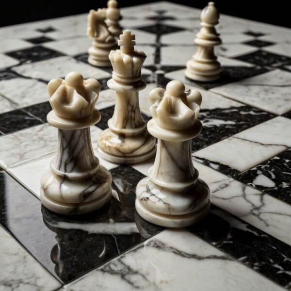 Calacatta Borghini Marble Chess Set - Image 2