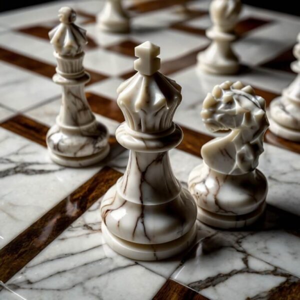 Calacatta Borghini Marble Chess Set - Image 3