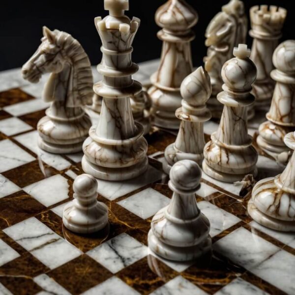 Calacatta Borghini Marble Chess Set - Image 4
