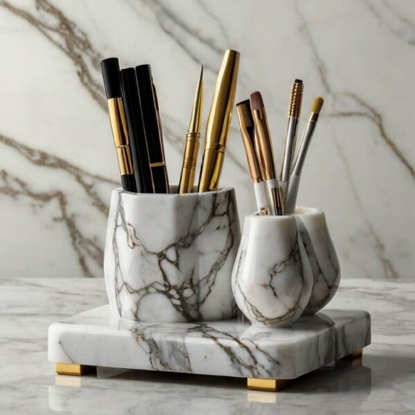 Calacatta Borghini Marble Desk Organizer - Image 2