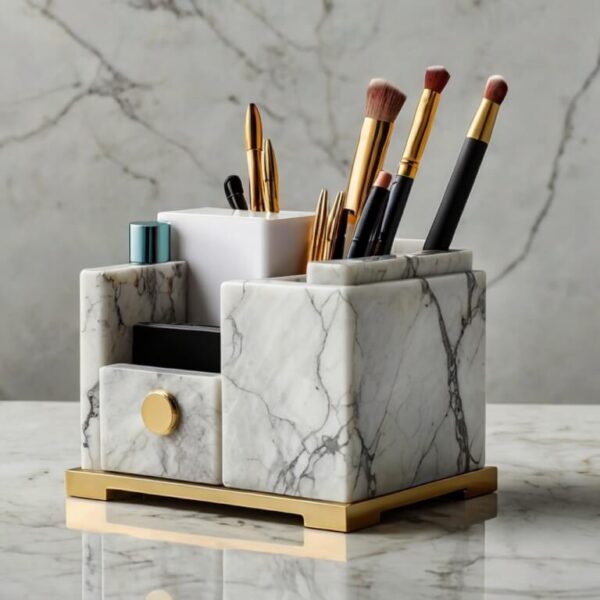 Calacatta Borghini Marble Desk Organizer - Image 3