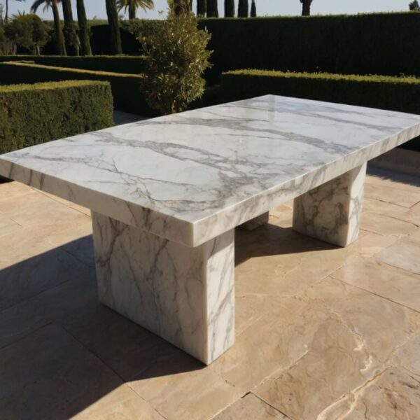Calacatta Borghini Marble Outdoor Table - Image 3