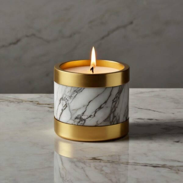 Calacatta Gold Marble Candle Holders - Image 2