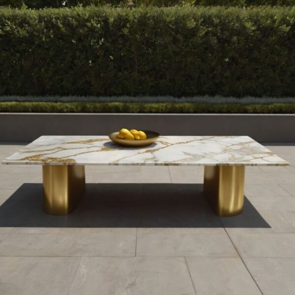 Calacatta Gold Marble Outdoor Table