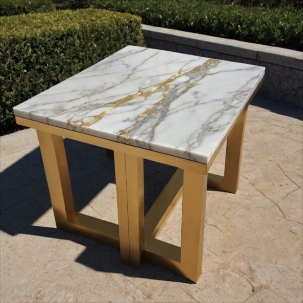 Calacatta Gold Marble Outdoor Table - Image 2