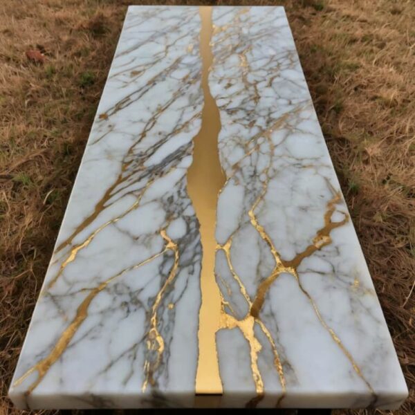 Calacatta Gold Marble Outdoor Table - Image 4