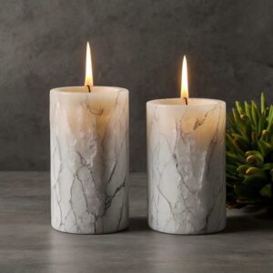 Cambria Cambria White Quartz Candle Holders