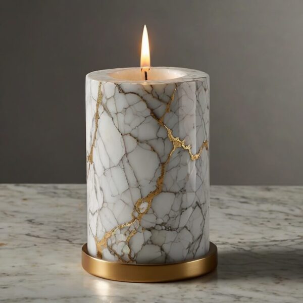Cambria Cambria White Quartz Candle Holders - Image 2