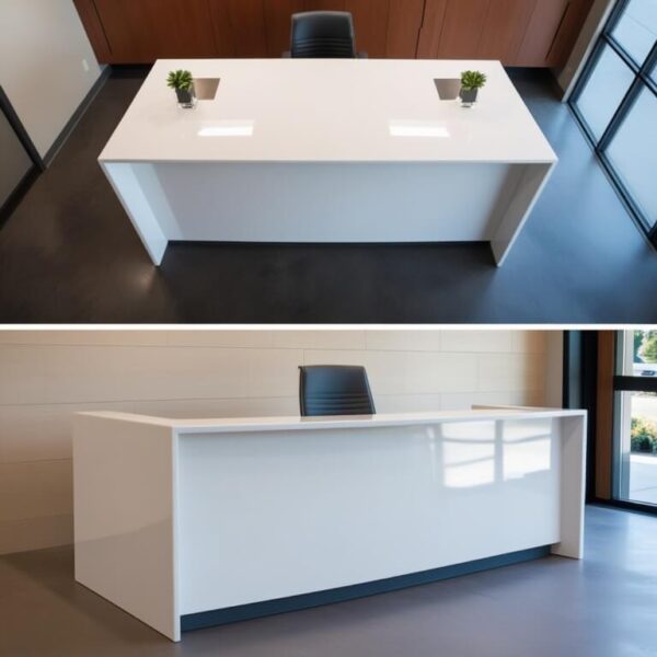 Cambria Cambria White Quartz Reception Desk
