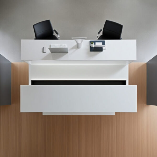 Cambria Cambria White Quartz Reception Desk - Image 2