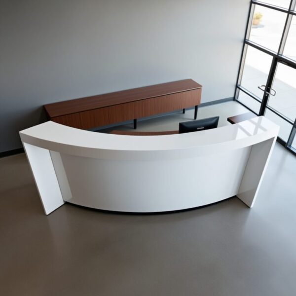 Cambria Cambria White Quartz Reception Desk - Image 4