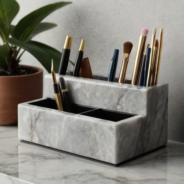 Cararra Quartzite Desk Organizer