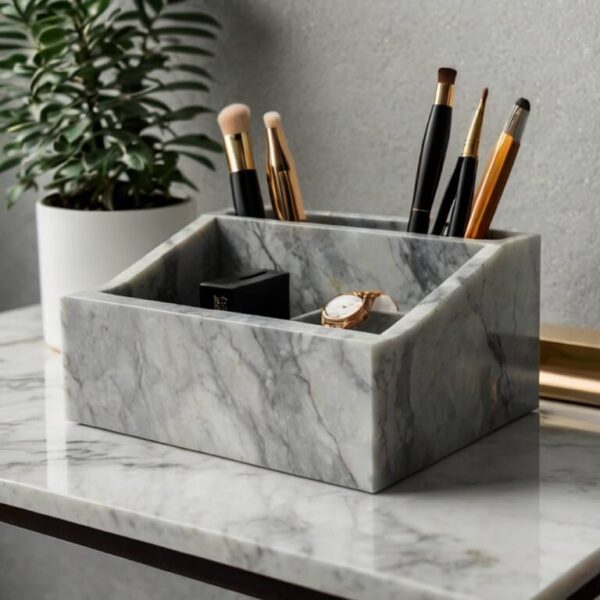 Cararra Quartzite Desk Organizer - Image 4
