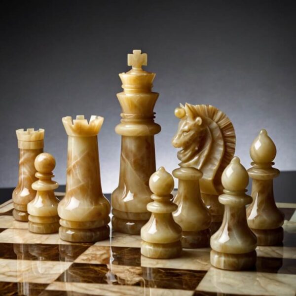 Champagne Onyx Chess Set - Image 3