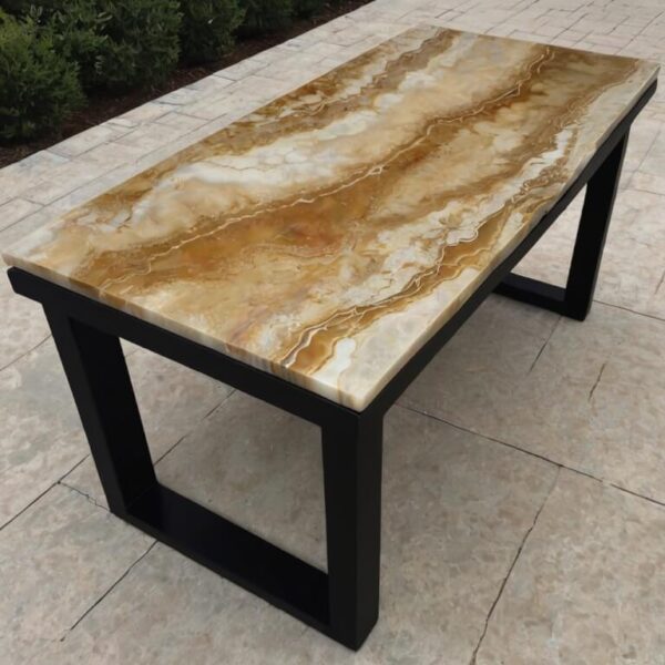 Champagne Onyx Outdoor Table