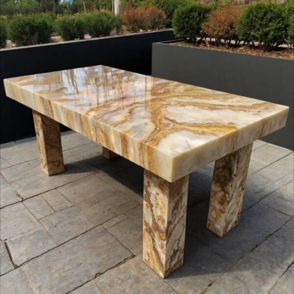 Champagne Onyx Outdoor Table - Image 3