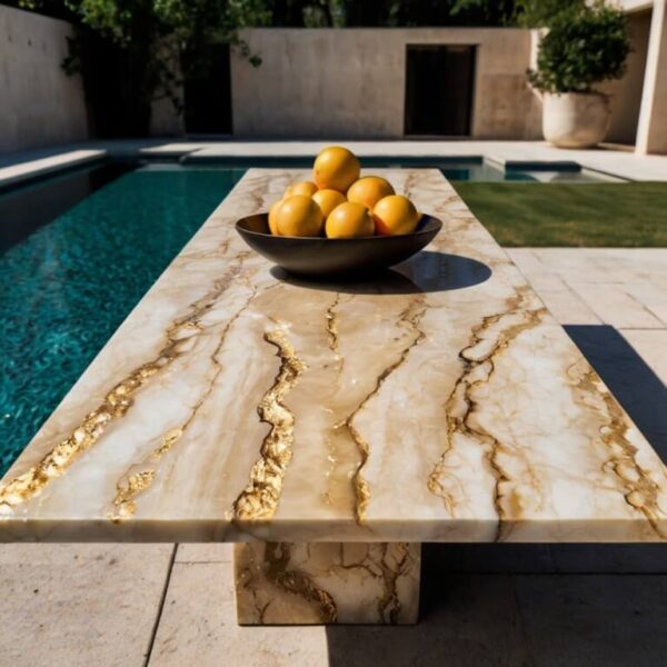 Champagne Onyx Outdoor Table - Image 4