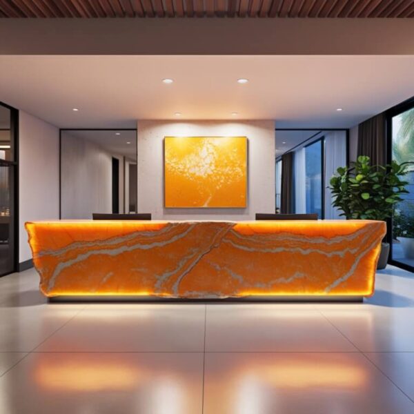 Citrus Onyx Reception Desk - Image 3