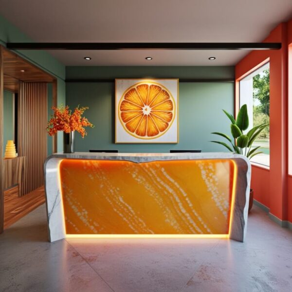 Citrus Onyx Reception Desk - Image 4