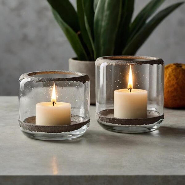Clear Candle Holders - Image 2