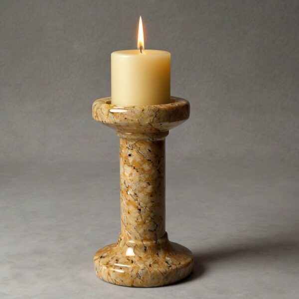 Colonial Gold Granite Candle Holders - Image 2