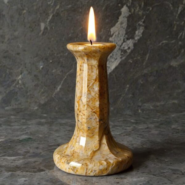 Colonial Gold Granite Candle Holders - Image 3