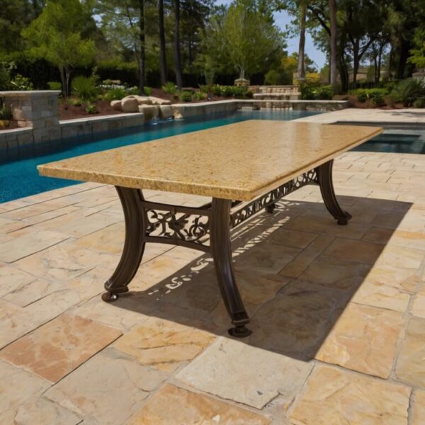 Colonial Gold Granite Outdoor Table - Image 4