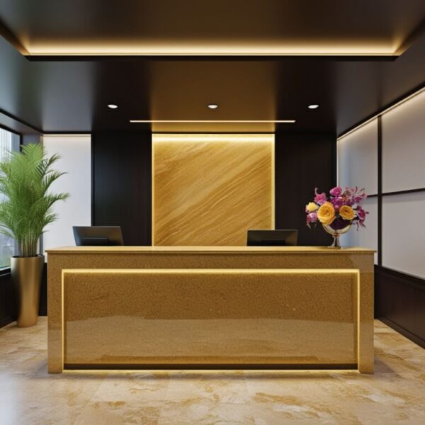 Colonial Gold Granite Reception Desk