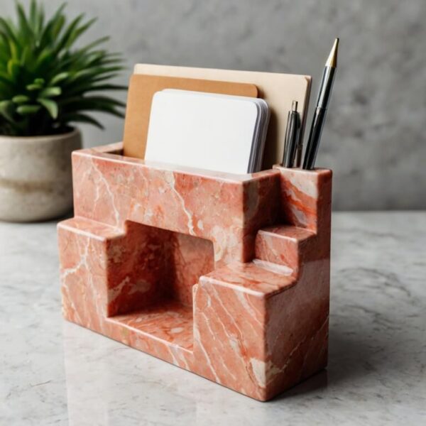 Coral Stone Desk Organizer - Image 3