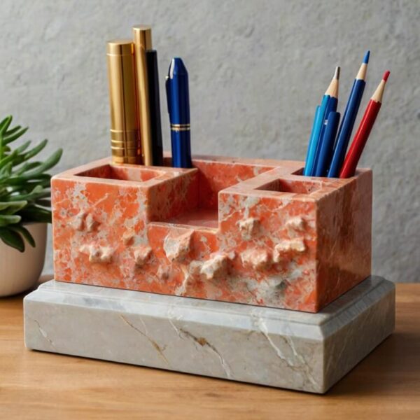 Coral Stone Desk Organizer - Image 4