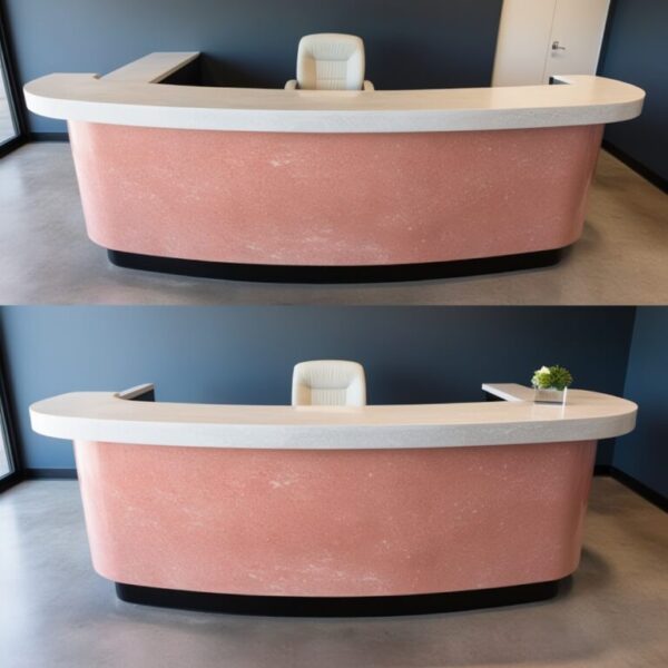 Coral Stone Reception Desk