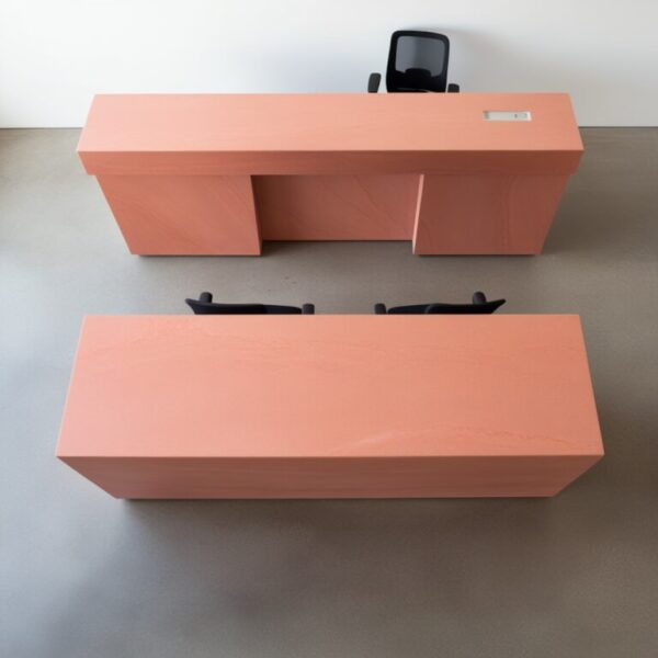 Coral Stone Reception Desk - Image 4
