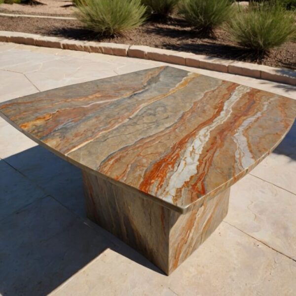 Desert Quartzite Outdoor Table - Image 2