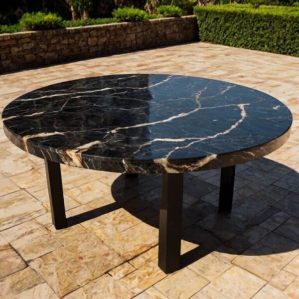 Emperador Dark Marble Outdoor Table
