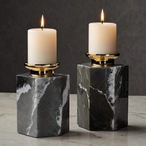 Everest Quartzite Candle Holders - Image 3