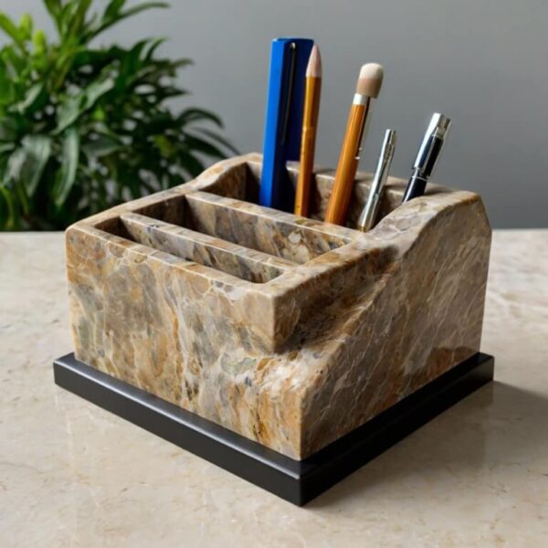 Fossil Stone Desk Organizer - Image 2