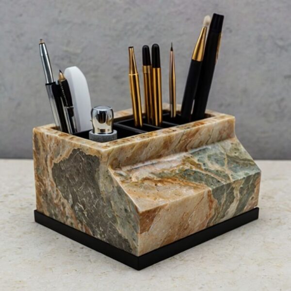 Fossil Stone Desk Organizer - Image 3
