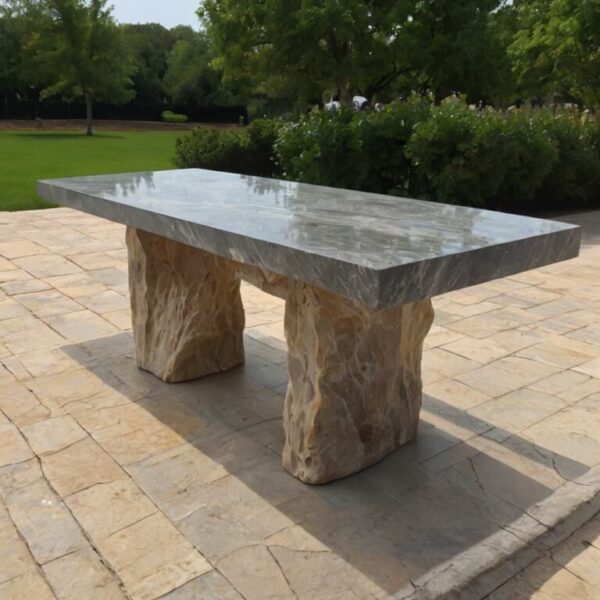 Fossil Stone Outdoor Table - Image 4