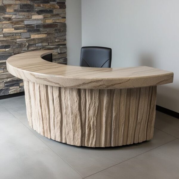 Fossil Stone Reception Desk