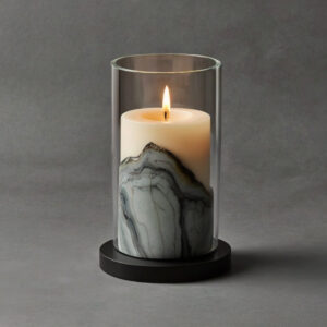 Glass Pillar Candle Holders
