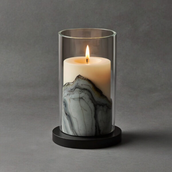 Glass Pillar Candle Holders