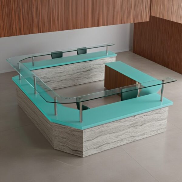 Glass Reception Desk