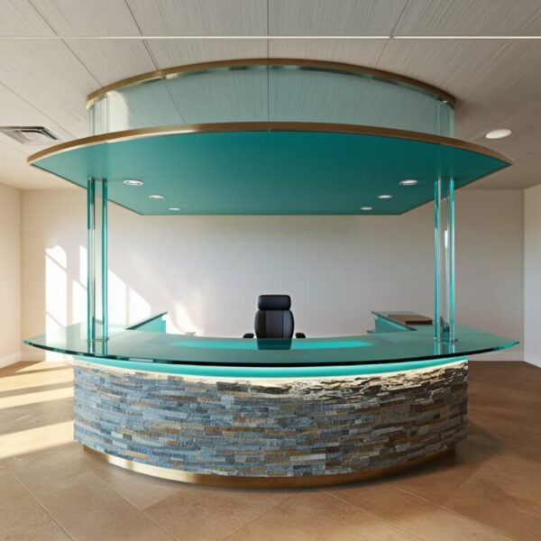 Glass Reception Desk - Image 2