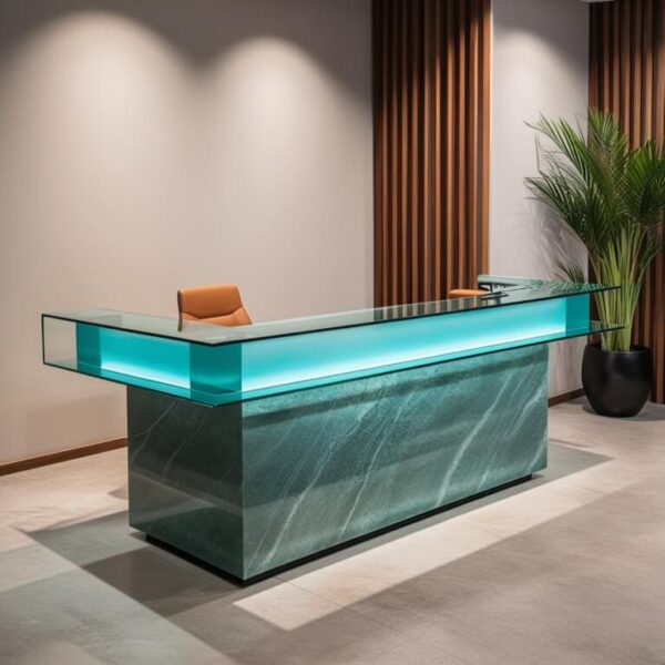 Glass Reception Desk - Image 3