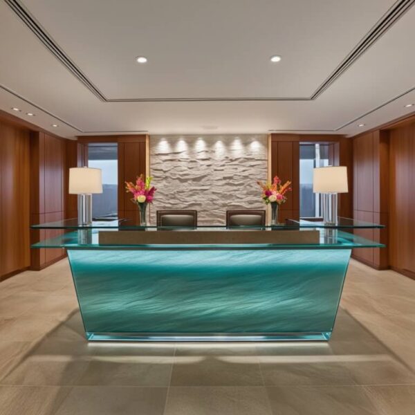Glass Reception Desk - Image 4