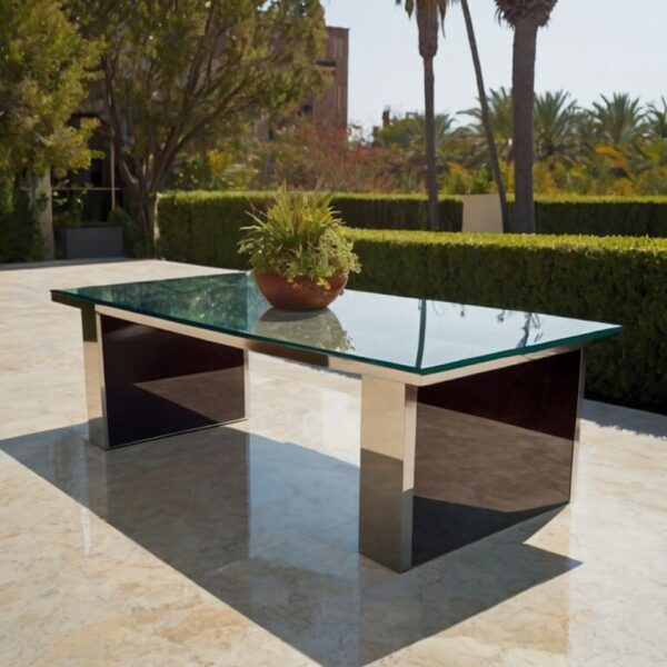 Glass Top Outdoor Table - Image 4